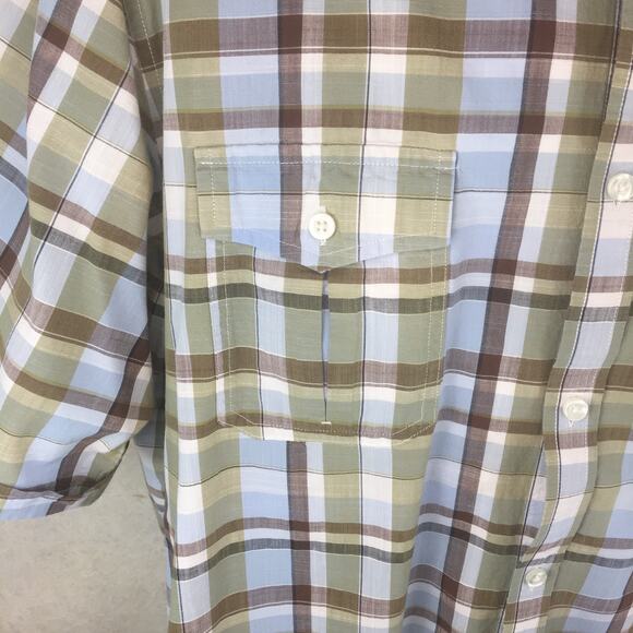 Claiborne Plaid Short-Sleeve Button-Up Shirt Men's Size LT (Large Tall) - Picture 12 of 16